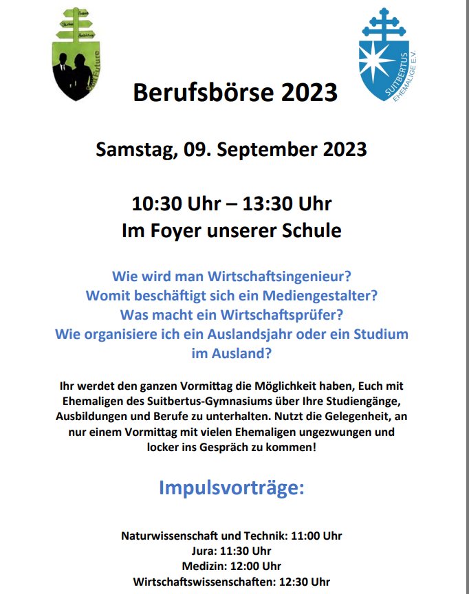 Berufsbörse 2023 Website